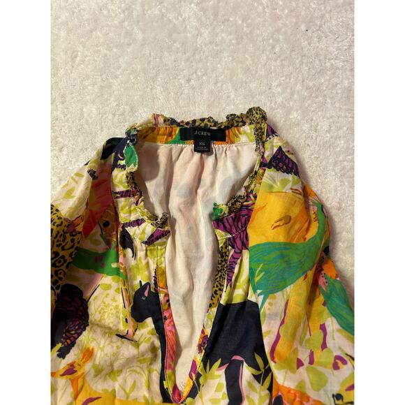 JCrew Tiered popover dress in Ratti safari print Size XS - Picture 6 of 7